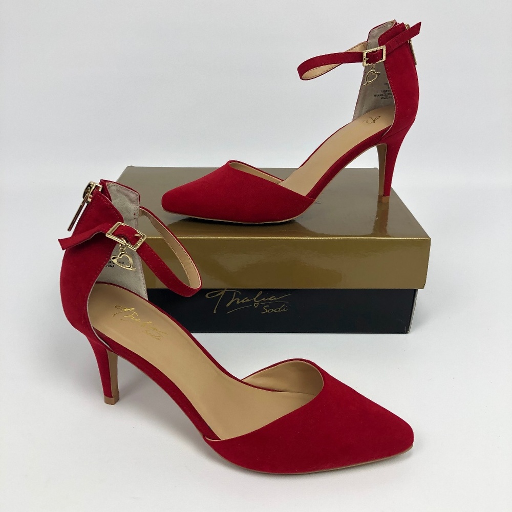 Thalia Sodi Vanesssa Pointed-Toe Pumps Red 7M